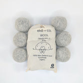 New Zealand wool dryer balls - pack of 6 - grey